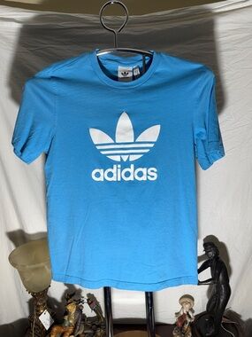 adidas Blue Short Sleeve Trefoil Logo T-Shirt